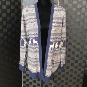 NEW⭐️ G.H. Bass & Co. Blue & Tan Size S Pattern Cardigan